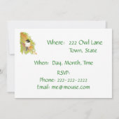 Herfst, Familiereünie Uitnodigen, Natuur, Vogel Kaart (Achterkant)