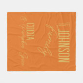 Herfst Family Pumpkin Spice Sinaasappel Fleece Deken (Voorkant (Horizontaal))