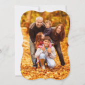 Herfst Family Trees Thanksgiving Dinner Party Foto Kaart (Achterkant)