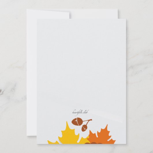 Herfst Fancy Fotouitnodiging Kaart (Achterkant)