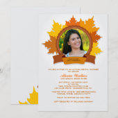 Herfst Fancy Fotouitnodiging Kaart (Voorkant / Achterkant)