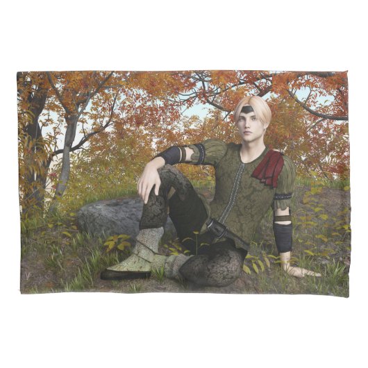 Herfst Fantasie Prins Bos Portret Kussensloop (Voorkant)