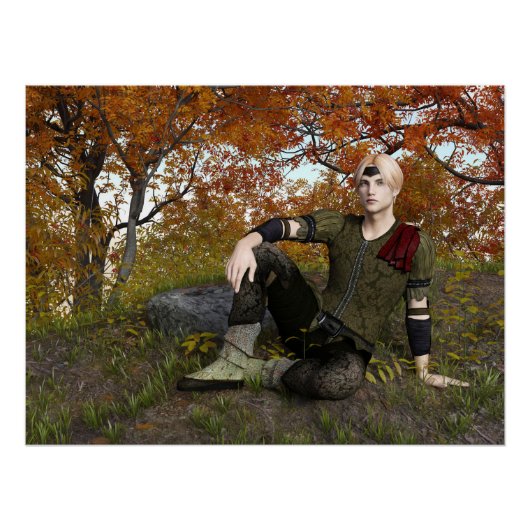 Herfst Fantasie Prins Bos Portret Perfect Poster (Voorkant)