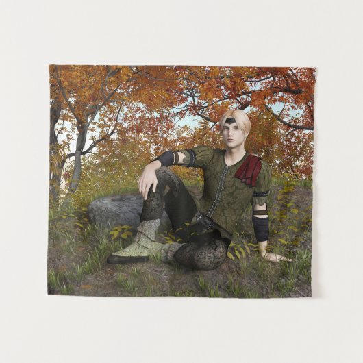Herfst Fantasie Prins Bos Portret Wandkleed (Voorkant (horizontaal))