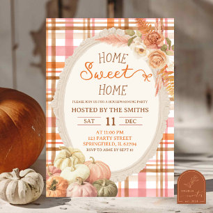 Herfst Fantasievolle Pompoen Housewarming Feest Kaart