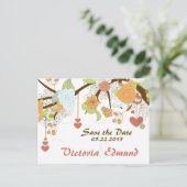 Herfst Fantasy Floral Save the Date Briefkaart (Staand voorkant)