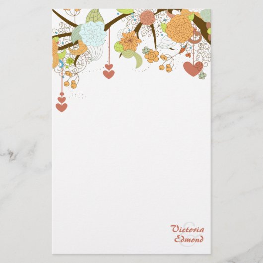 Herfst Fantasy Floral Specialized Stationery Briefpapier (Voorkant)