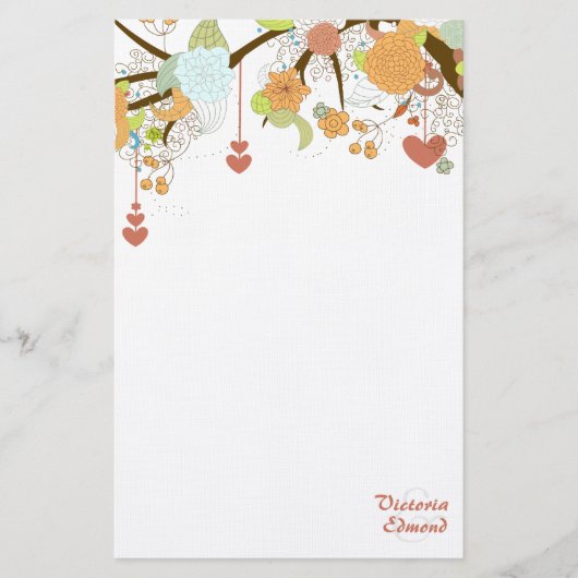 Herfst Fantasy Floral Specialized Stationery Briefpapier (Voorkant)