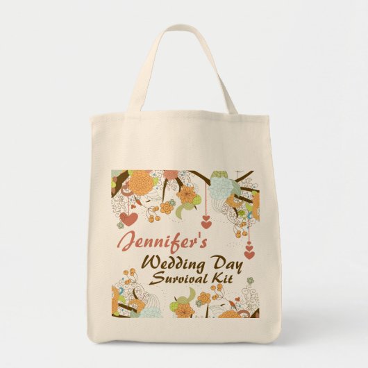 Herfst Fantasy Floral Wedding Day Survival Kit Bag Tote Bag (Voorkant)