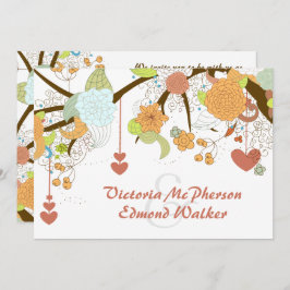 Herfst Fantasy Floral Wedding Invitation Kaart
