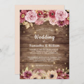 Herfst Fantasy Waterverf Floral Wedding Kaart (Voorkant / Achterkant)