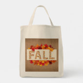 Herfst Farmhouse Colorful Autumn Leaves on Burlap Tote Bag (Achterkant)