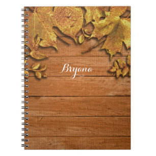 Herfst Faux Gold Leaf Art Elegant Autumn Notitieboek