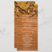 Herfst Faux Gold Leaf Art Elegant Autumn Program Programmakaart (Voorkant / Achterkant)