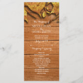 Herfst Faux Gold Leaf Art Elegant Autumn Program Programmakaart (Voorkant)
