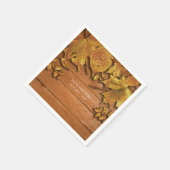 Herfst Faux Gold Leaf Art Elegant Autumn Servet (Hoek)