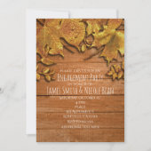 Herfst Faux Gold Leaf Art Elegant Autumn Uitnodigi Kaart (Voorkant)