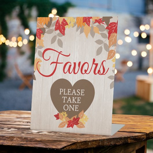 Herfst Favor Bridal of Wedding Reclamebord Met Voetstuk