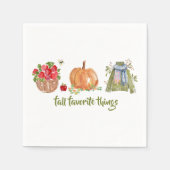 Herfst Favoriete dingen Appels, Pompoen, Trui Servet (Voorkant)