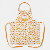 Herfst favoriete kleur herfst krans bladeren patro schort (Voorkant)