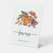 Herfst Favors Bruidsfeest Bord Reclamebord Met Voetstuk (Voorkant)