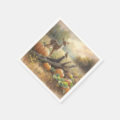 Herfst Fawn In Een Pompoen Patch Servet (Hoek)