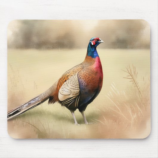 Herfst fazant in goudveld muismat (Voorkant)