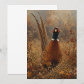 Herfst Fazant Olie Schilderij Kaart (Voorkant / Achterkant)