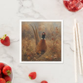 Herfst Fazant Olie Schilderij Servet (Insitu)