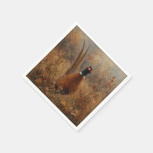 Herfst Fazant Olie Schilderij Servet (Hoek)