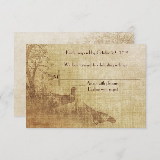 Herfst Fazant RSVP (Voorkant / Achterkant)