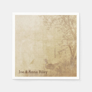 Herfst fazant scène servet