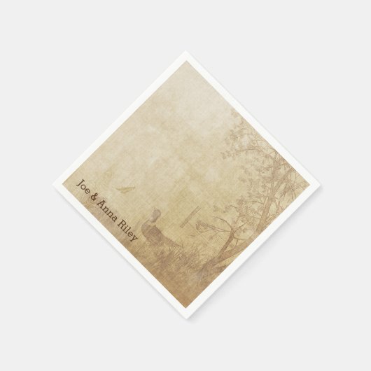 Herfst fazant scène servet (Hoek)