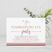 Herfst feast | Thanksgiving Eve Party Invitation Kaart (Staand voorkant)