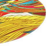 Herfst Feather elegante kleurrijke abstracte kunst Snijplank (Hoek)