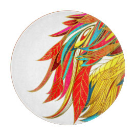 Herfst Feather elegante kleurrijke abstracte kunst Snijplank