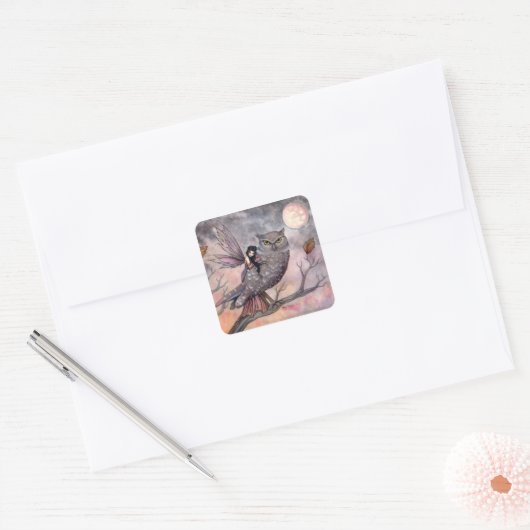 Herfst Fee en Uil Stickers (Envelop)
