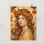 herfst feeëriek-artistiek briefkaart (Voorkant / Achterkant)