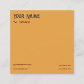 herfst feeëriek-artistiek vierkante visitekaartje (Achterkant)