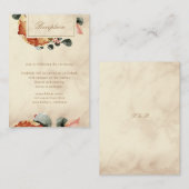 Herfst Feel Huwelijksreceptie Informatiekaartje (Voorkant / Achterkant)