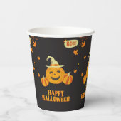 herfst feest Halloween pompoen Papieren Bekers (Achterkant)