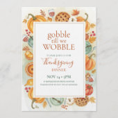Herfst Feest Kader Thanksgiving Uitnodiging (Voorkant)
