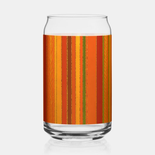 Herfst Feestdagen Stripes Helder Blikvorm Glas (Voorkant)