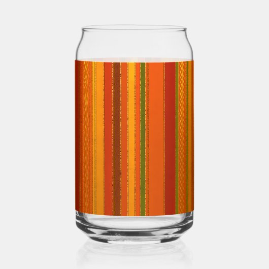Herfst Feestdagen Stripes Helder Blikvorm Glas (Achterkant)