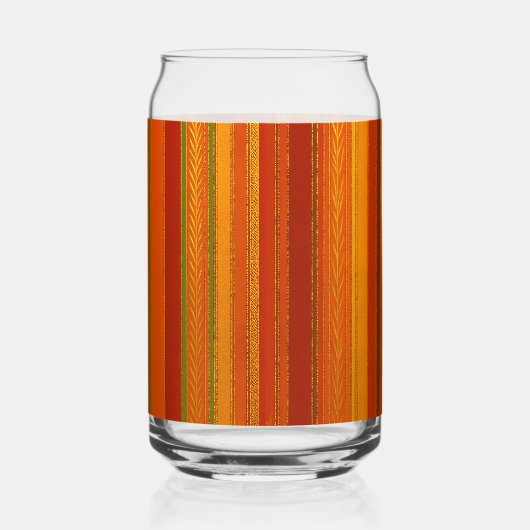 Herfst Feestdagen Stripes Helder Blikvorm Glas (Links)