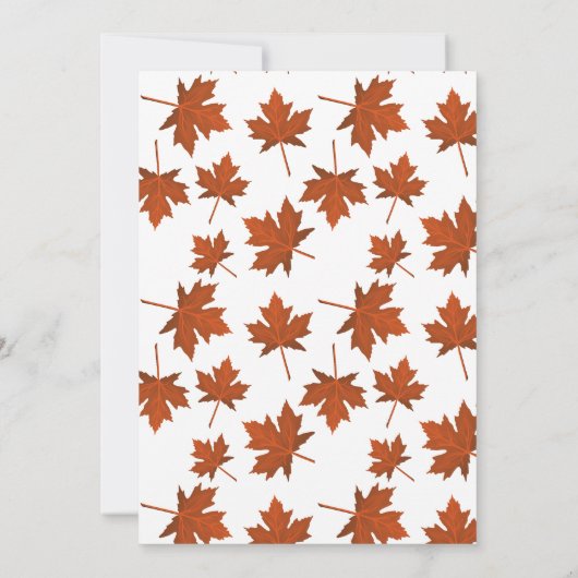 Herfst Feestdagen Uitnodiging (Achterkant)