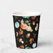 Herfst feestelijke papierbekertjes papieren bekers (Achterkant)