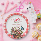 Herfst feestelijke plaid Apple thema Baby shower Papieren Bordje (Feest)