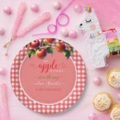 Herfst feestelijke plaid Apple thema Baby shower Papieren Bordje (Feest)