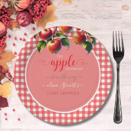 Herfst feestelijke plaid Apple thema Baby shower Papieren Bordje